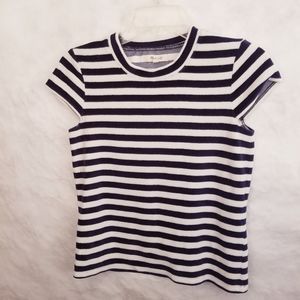 Madewell velour striped top